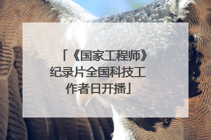 《国家工程师》纪录片全国科技工作者日开播