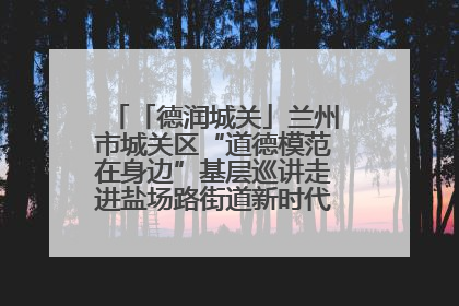「德润城关」兰州市城关区“道德模范在身边”基层巡讲走进盐场路街道新时代文明实践所