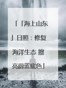 「海上山东」日照：修复海洋生态 擦亮蔚蓝底色