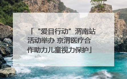 “爱目行动”渭南站活动举办 京渭医疗合作助力儿童视力保护