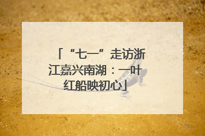 “七一”走访浙江嘉兴南湖：一叶红船映初心