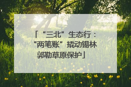 “三北”生态行：“两笔账”撬动锡林郭勒草原保护