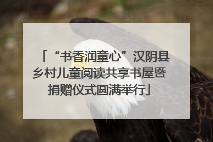 “书香润童心”汉阴县乡村儿童阅读共享书屋暨捐赠仪式圆满举行