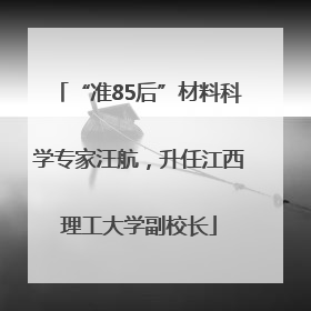 “准85后”材料科学专家汪航，升任江西理工大学副校长