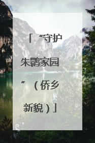 “守护朱鹮家园”（侨乡新貌）