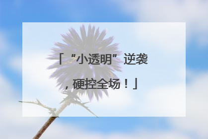 “小透明”逆袭，硬控全场！