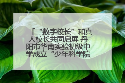 “数字校长”和真人校长共同启屏 丹阳市华南实验初级中学成立“少年科学院”共筑科技创新梦