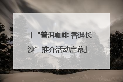 “普洱咖啡 香遇长沙”推介活动启幕