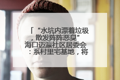 “水坑内漂着垃圾，散发阵阵恶臭” 海口迈瀛社区居委会：系村里宅基地，将派人打捞垃圾
