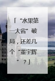 “水果第一大省”破局，还差几个“董宇辉”？