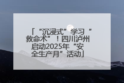 “沉浸式”学习“救命术”！四川泸州启动2025年“安全生产月”活动