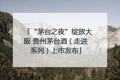 “茅台之夜”绽放大阪 贵州茅台酒（走进系列）上市发布