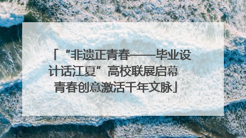 “非遗正青春——毕业设计话江夏”高校联展启幕 青春创意激活千年文脉