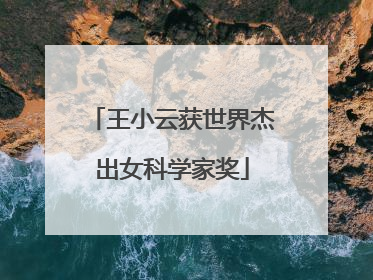 王小云获世界杰出女科学家奖
