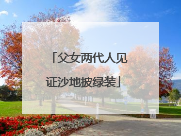 父女两代人见证沙地披绿装