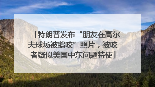 特朗普发布“朋友在高尔夫球场被鹅咬”照片，被咬者疑似美国中东问题特使