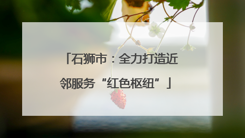 石狮市：全力打造近邻服务“红色枢纽”