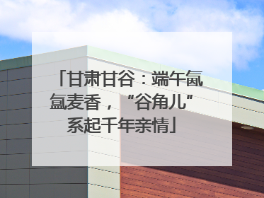 甘肃甘谷：端午氤氲麦香，“谷角儿”系起千年亲情