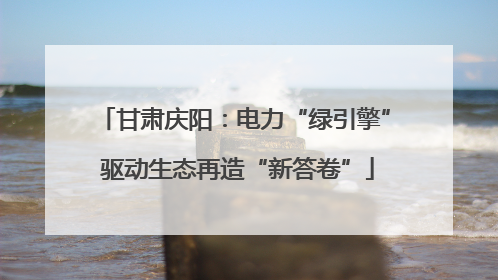 甘肃庆阳：电力“绿引擎” 驱动生态再造“新答卷”