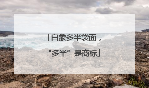 白象多半袋面，“多半”是商标