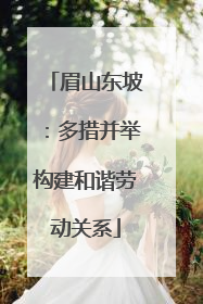 眉山东坡：多措并举构建和谐劳动关系