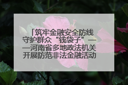 筑牢金融安全防线 守护群众“钱袋子”——河南省多地政法机关开展防范非法金融活动普法宣传活动