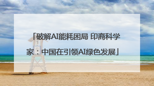 破解AI能耗困局 印裔科学家：中国在引领AI绿色发展