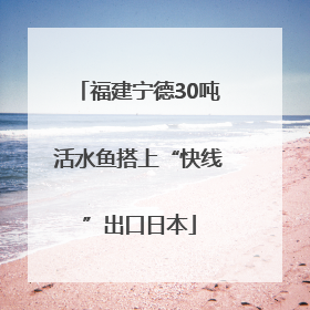 福建宁德30吨活水鱼搭上“快线”出口日本
