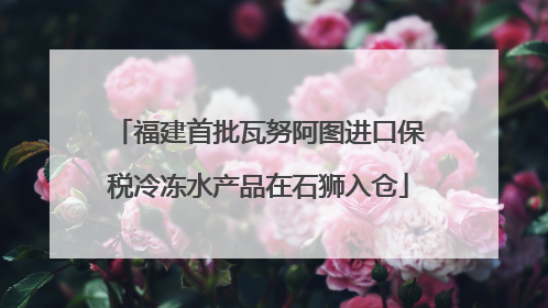 福建首批瓦努阿图进口保税冷冻水产品在石狮入仓