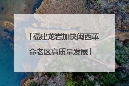 福建龙岩加快闽西革命老区高质量发展