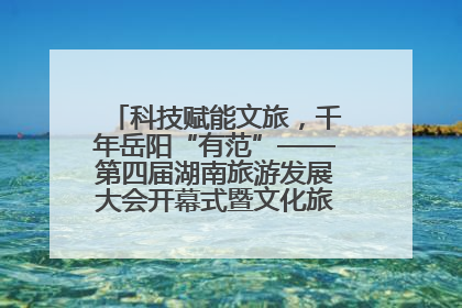 科技赋能文旅，千年岳阳“有范”——第四届湖南旅游发展大会开幕式暨文化旅游推介会侧记