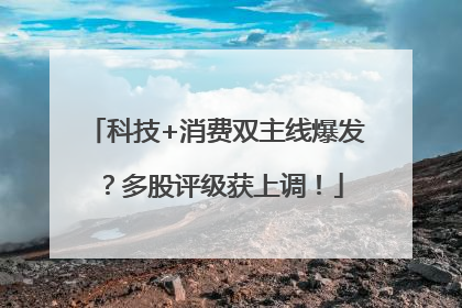 科技+消费双主线爆发？多股评级获上调！
