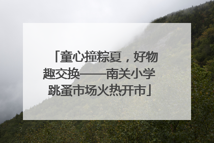 童心撞粽夏，好物趣交换——南关小学跳蚤市场火热开市