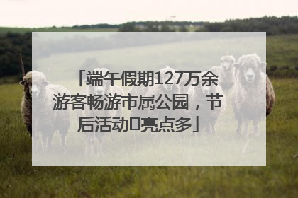 端午假期127万余游客畅游市属公园，节后活动﻿亮点多