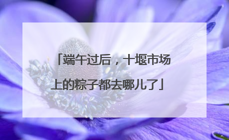 端午过后，十堰市场上的粽子都去哪儿了