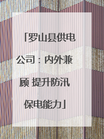 罗山县供电公司：内外兼顾 提升防汛保电能力
