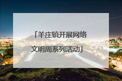 羊庄镇开展网络文明周系列活动