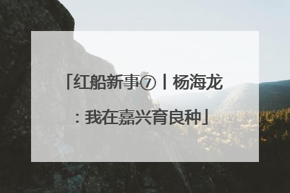 红船新事⑦丨杨海龙：我在嘉兴育良种