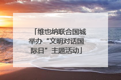 维也纳联合国城举办“文明对话国际日”主题活动