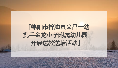 绵阳市梓潼县文昌一幼携手金龙小学附属幼儿园开展送教送培活动