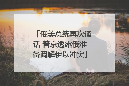 俄美总统再次通话 普京透露俄准备调解伊以冲突