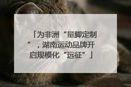 为非洲“量脚定制”，湖南运动品牌开启规模化“远征”