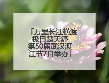 万里长江横渡 极目楚天舒 第50届武汉渡江节7月举办