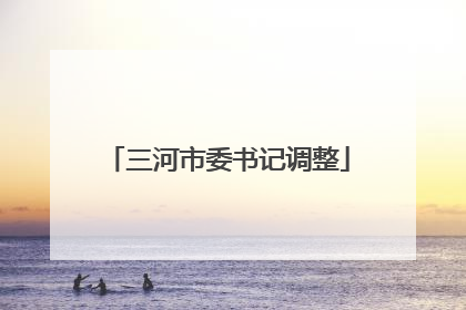 三河市委书记调整