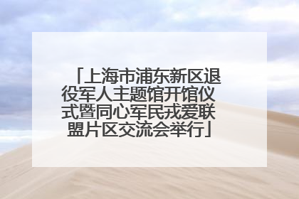 上海市浦东新区退役军人主题馆开馆仪式暨同心军民戎爱联盟片区交流会举行