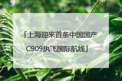 上海迎来首条中国国产C909执飞国际航线