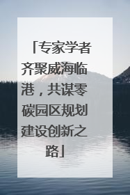 专家学者齐聚威海临港，共谋零碳园区规划建设创新之路