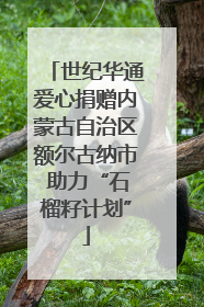 世纪华通爱心捐赠内蒙古自治区额尔古纳市 助力“石榴籽计划”