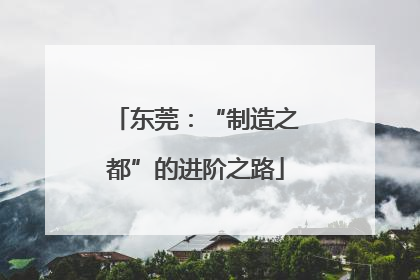 东莞：“制造之都”的进阶之路