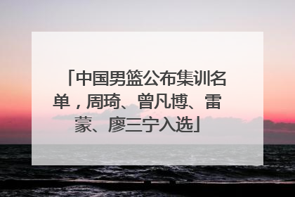 中国男篮公布集训名单，周琦、曾凡博、雷蒙、廖三宁入选